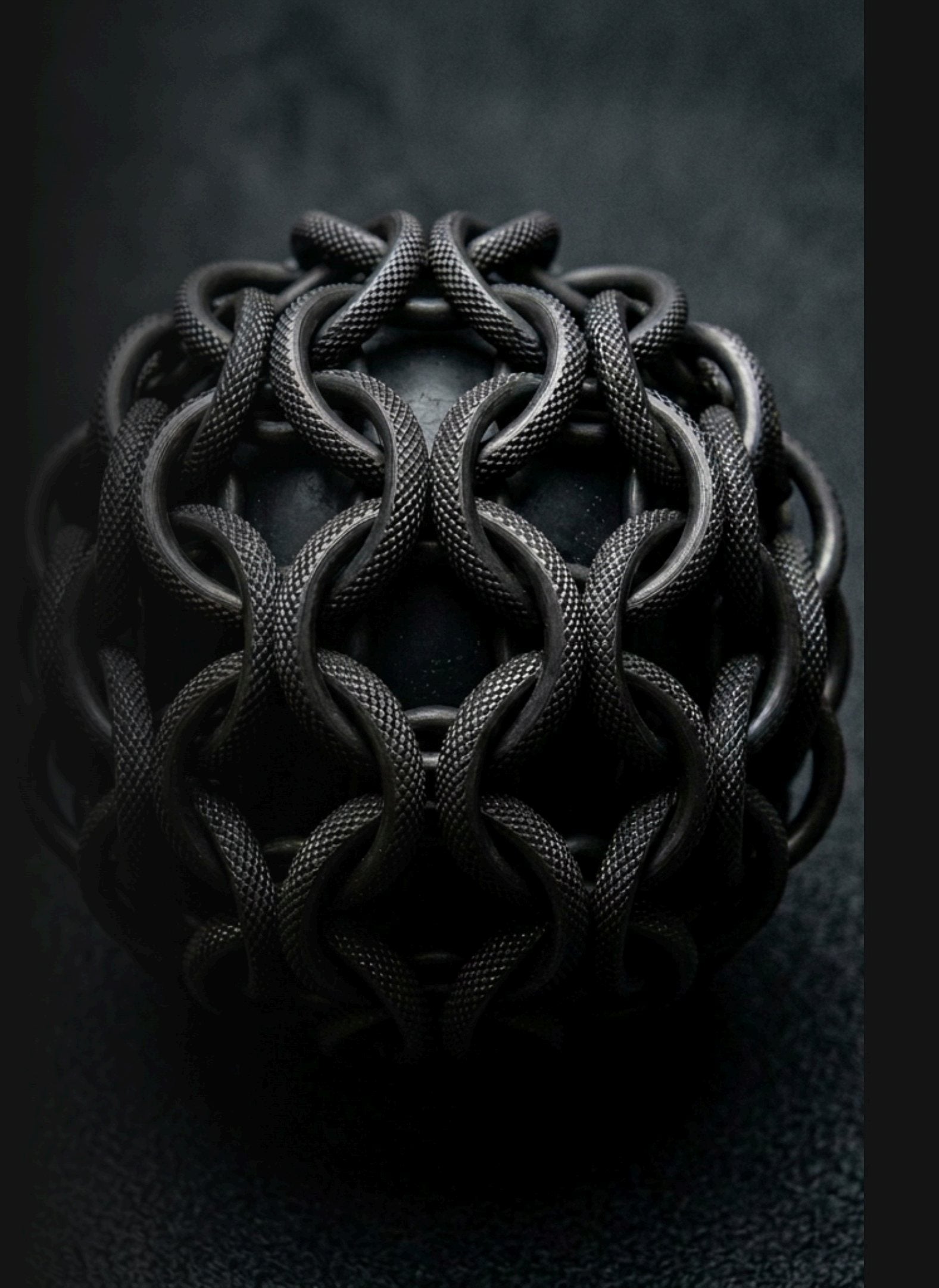 ManHand knurled steel chain-mail sphere